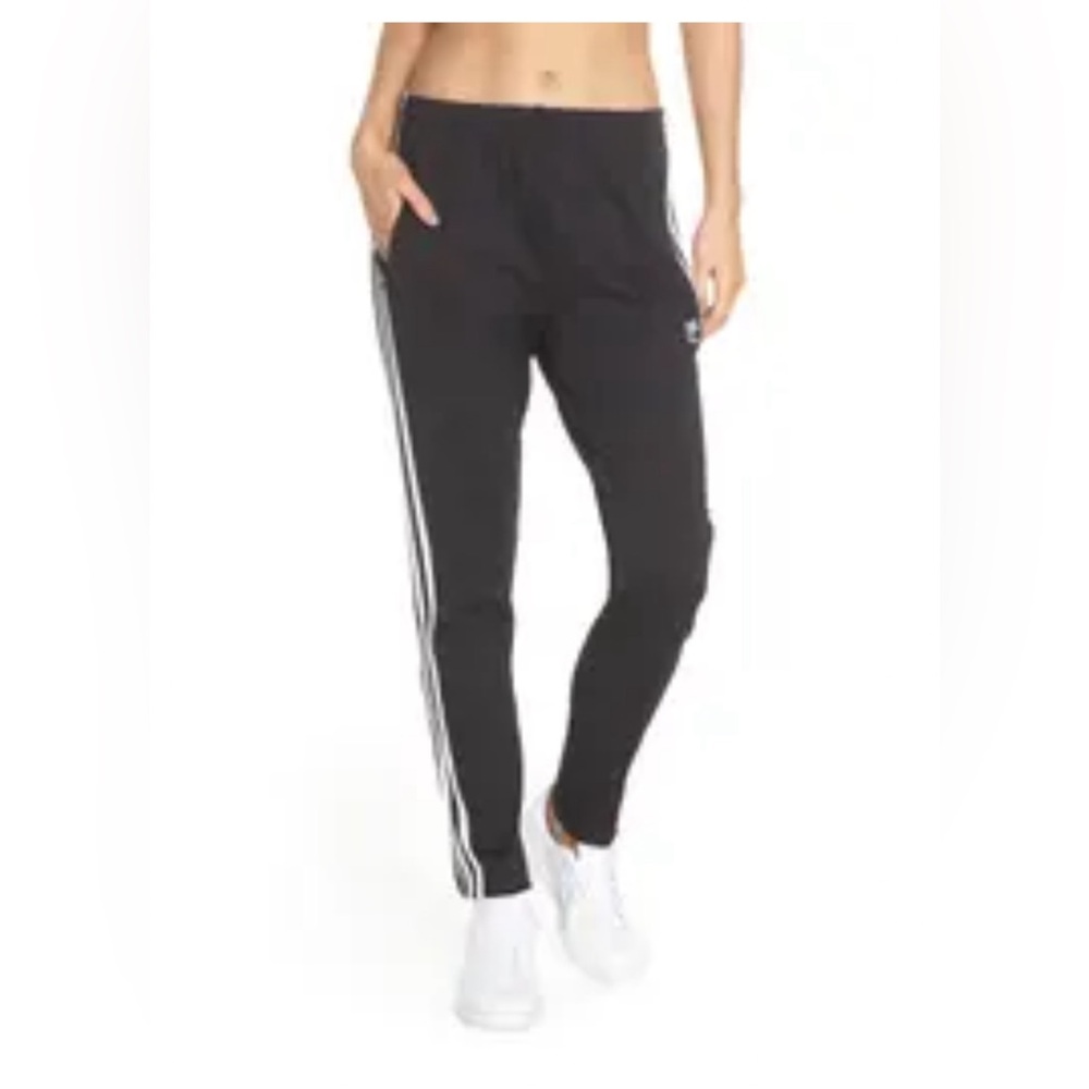 Adidas Black Track Pant with Stripes